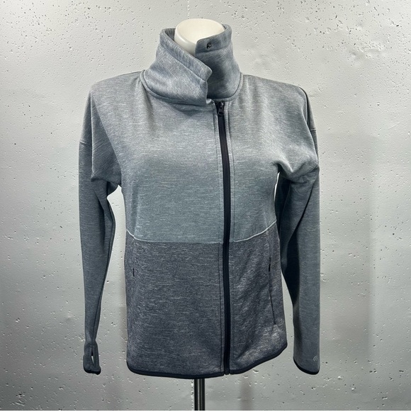Champion Women's Gray Colorblock Cowl Neck Sweatshirt Jacket M - Picture 1 of 6